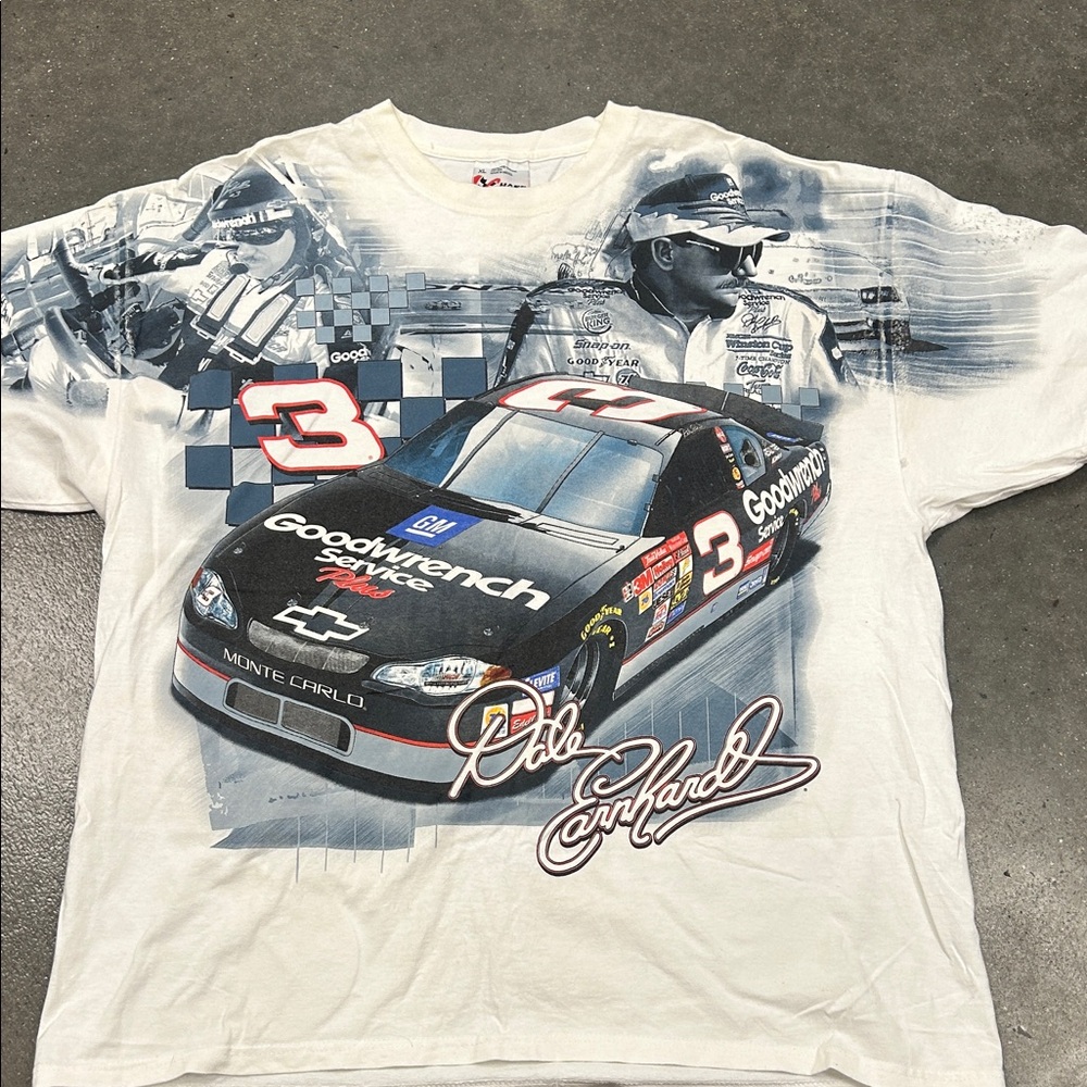 VTG  Dale Earnhardt Sr. All Over Print T Shirt NASCAR Racing Chase Large XL